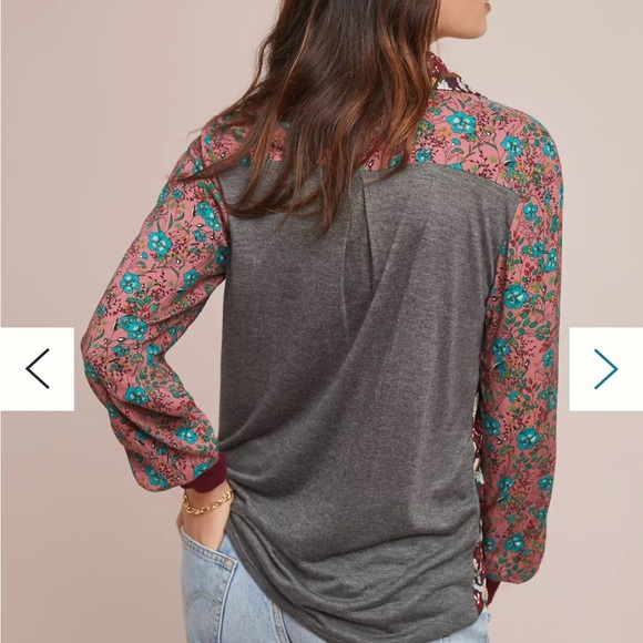 Anthropologie TINY Olsen Floral Blouse Size Large - Picture 10 of 11